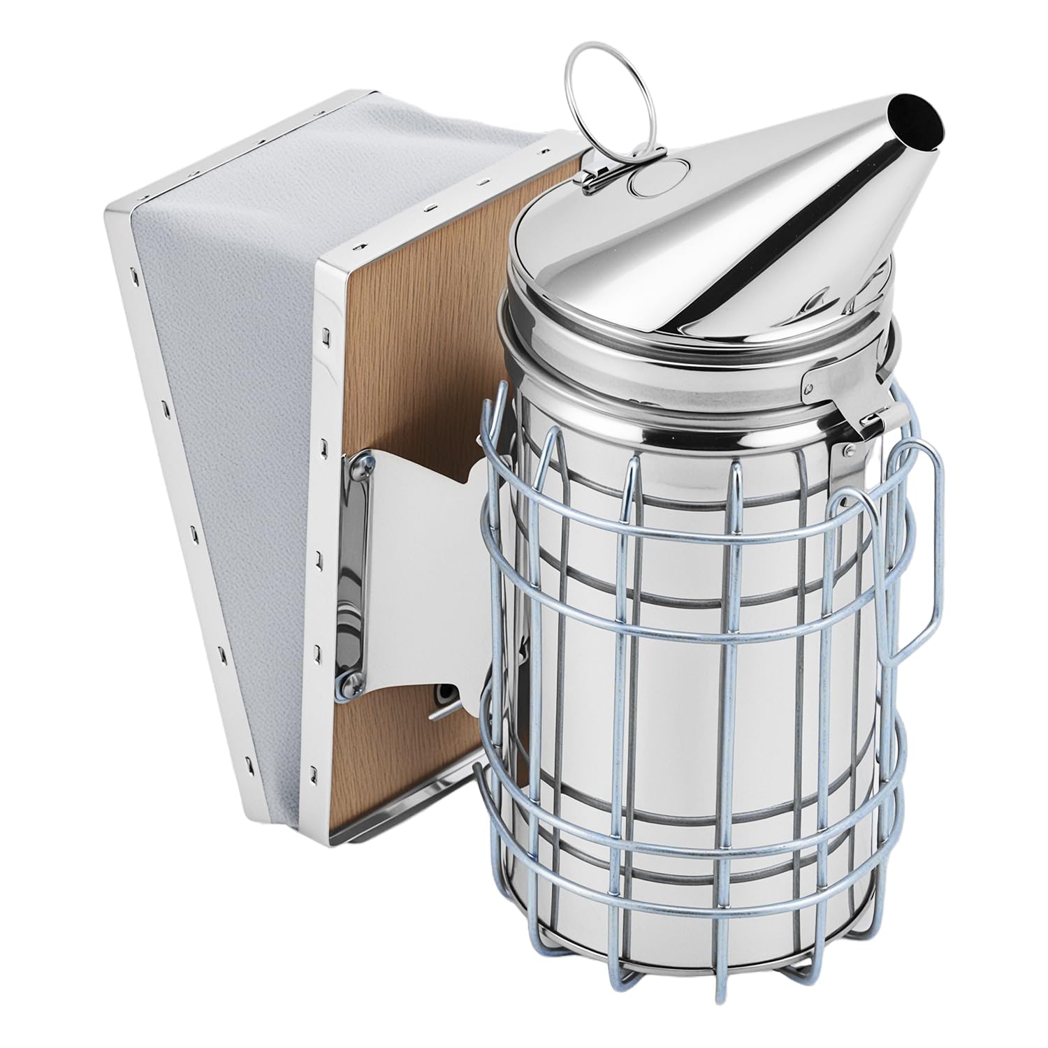 QWORK® Fumeur Bee Hive en acier inoxydable, fumeur d'abeille, fournitures d'apiculture