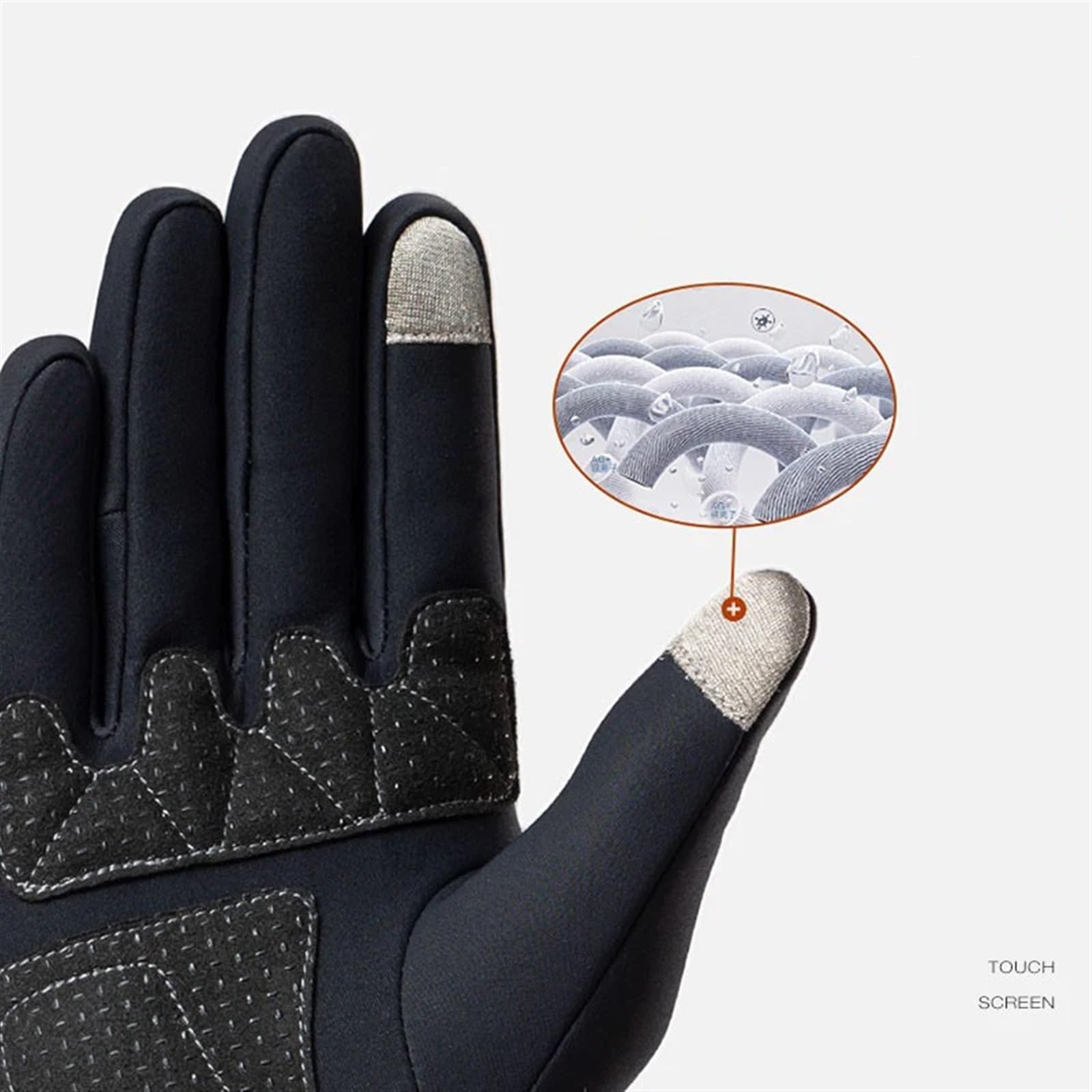 Guantes de Ciclismo cálidos a Prueba Viento for Invierno, con Todos los Dedos, for Bicicleta montaña y Carretera, Largos for Hombres Mujeres, Guantes para Ciclismo