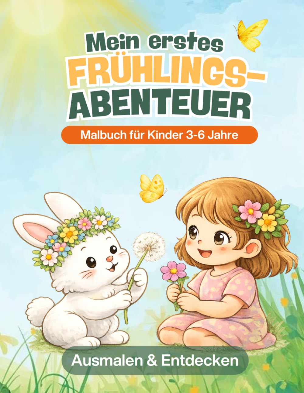 Mein erstes Frühlings-Abenteuer: Malbuch für Kinder 3–6 Jahre | Ausmalbuch mit Tieren, Blumen & einfachen Motiven (Magische Malbuchwelt – Frühlingszauber)