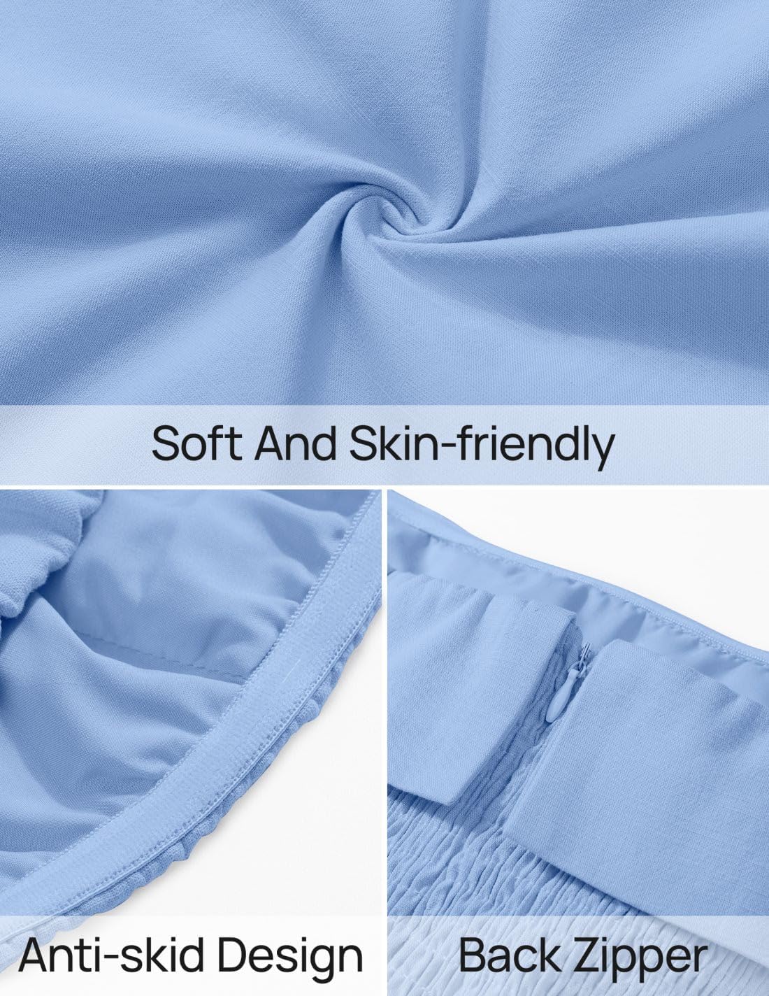 ZESICA Women's Summer Strapless Mini Dress 2026 Sexy Off Shoulder High Waist A Line Swing Party Short Dresses - Image 7