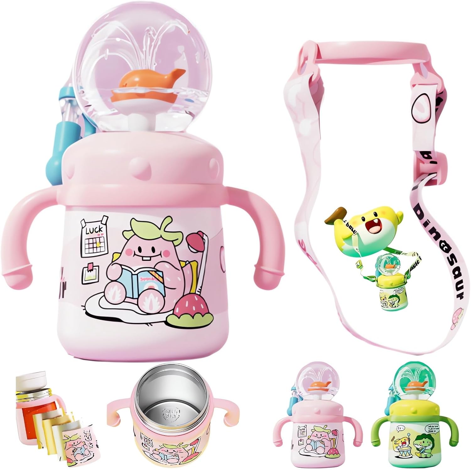 Stainless Steel Whale Fountain Tumbler with Handle 2025 Drinking Cup with Whale Squirt Insulated Travel Tumblers Kids Weighted Sippy Cup No Spill Cute Water Bottle with Lids and Straws Leak Proof (B2) Stainless Steel Whale Fountain Tumbler with Handle 2025 Drinking Cup with Whale Squirt Insulated Travel Tumblers Kids Weighted Sippy Cup No Spill Cute Water Bottle with Lids and Straws Leak Proof (B2)