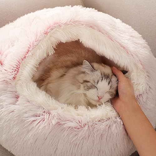 Miniatura 6 de YUDANSI Cama para gatos con capucha para gatos de interior, cama para perros con capucha grande cubierta para perros pequeños, gatos, cachorros,