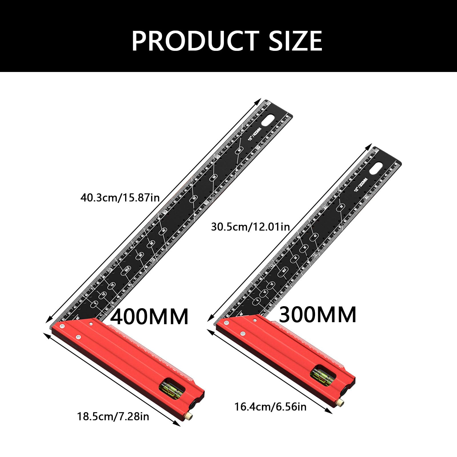 Équerre de menuiserie professionnelle de précision, plusieurs angles, outil de mesure, équerre de combinaison pour un marquage précis et un dessin, équerre de combinaison générale