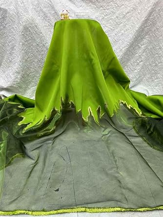 Premium Brocade Fabric Double Color for Elegant Dress Skirt Making Fluffy Fabric for Stylish Sewing Projects Jacquard Weave Women Dress Fabrics Lime Green,5 Yards