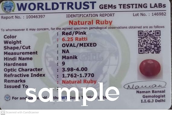 Burma Ruby Gemstone Lab Certified Natural 100 Real Oval Ruby Loose Stone 2.5 Ct