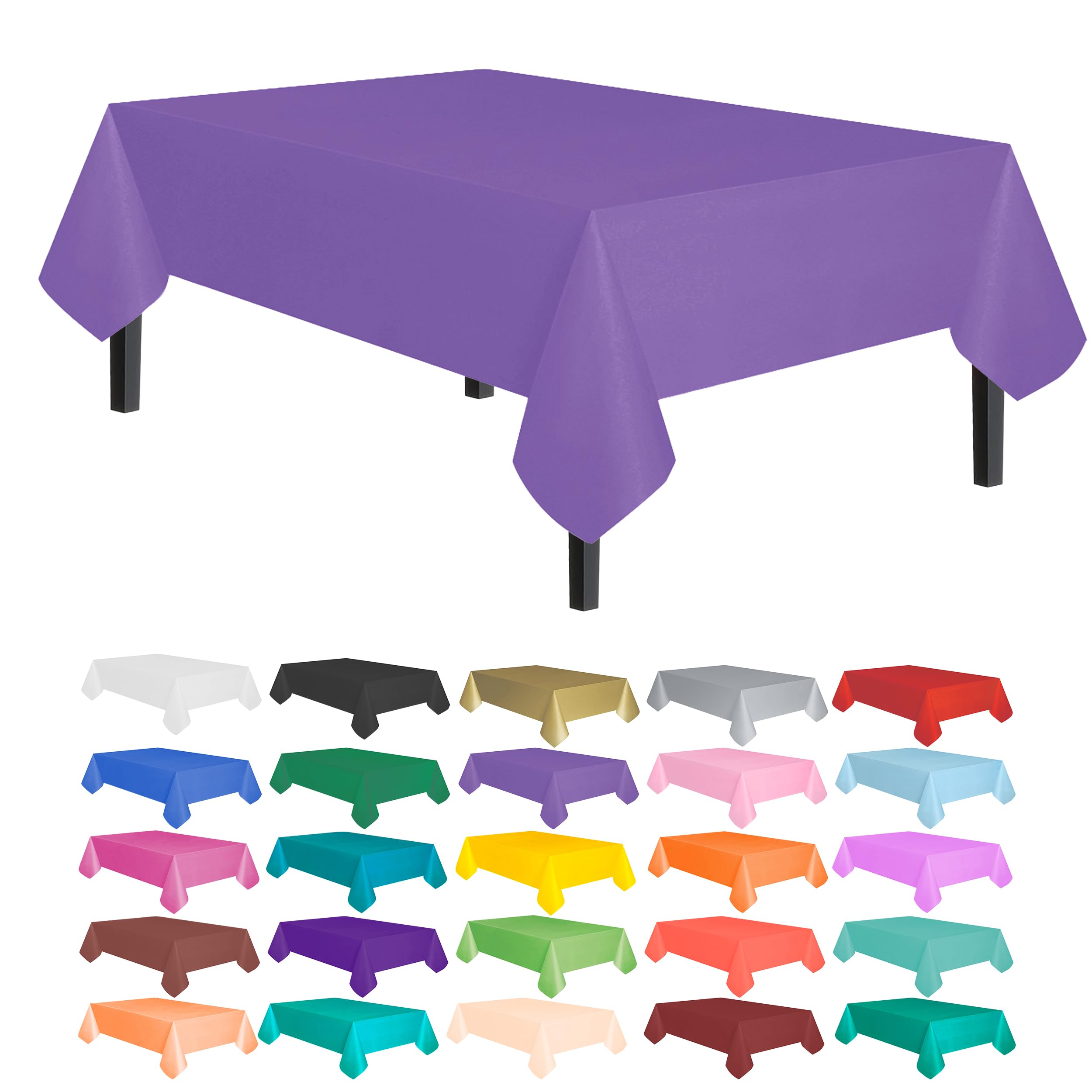 Nappe plastique de qualité supérieure violette lot de 6 résistantes Allgala