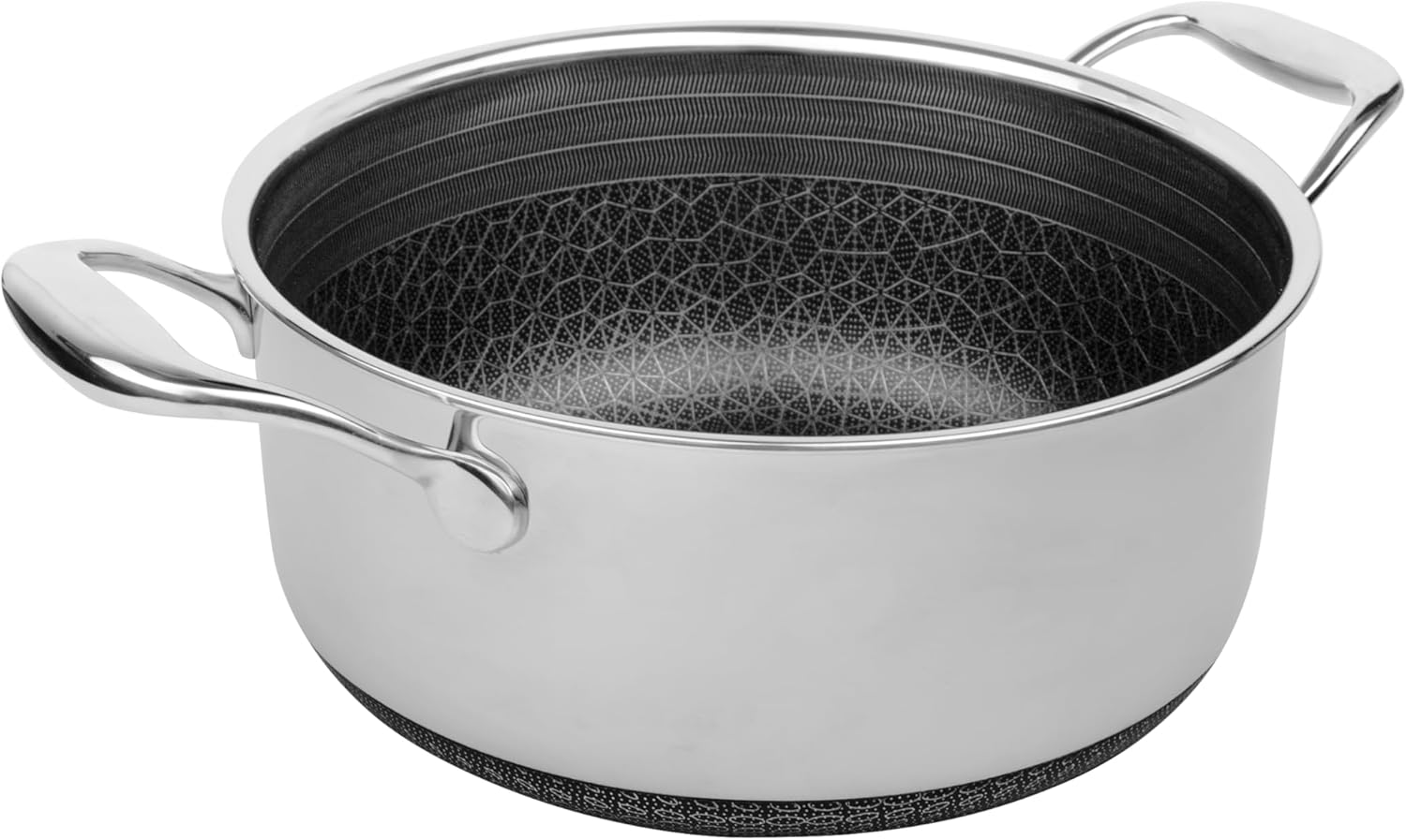 DiamondClad 6-Quart Hybrid Nonstick Stainless Steel Stock Pot with Vented Lid
