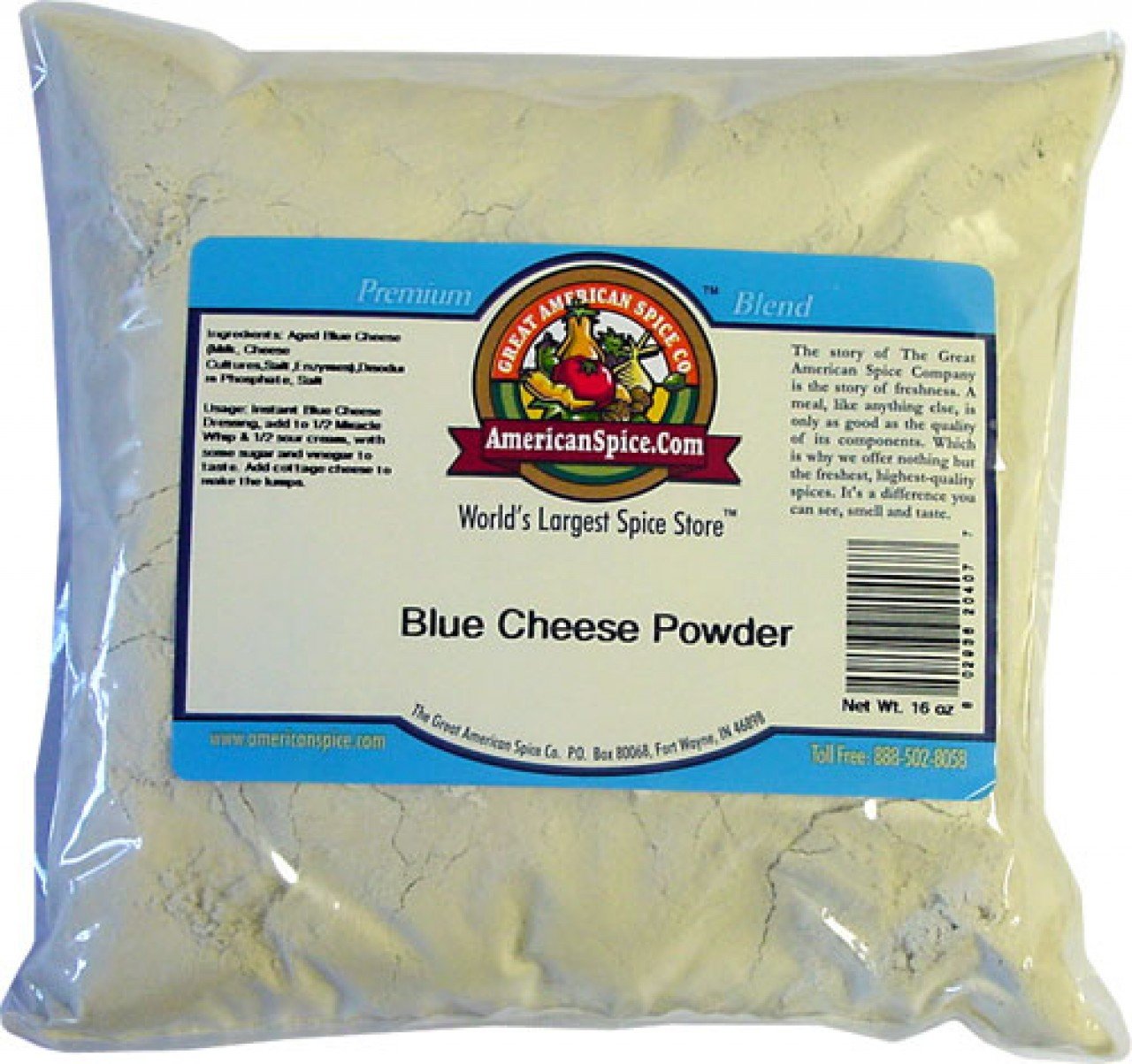 Blue Cheese Powder, Bulk, 16 oz Spices And Seasonings