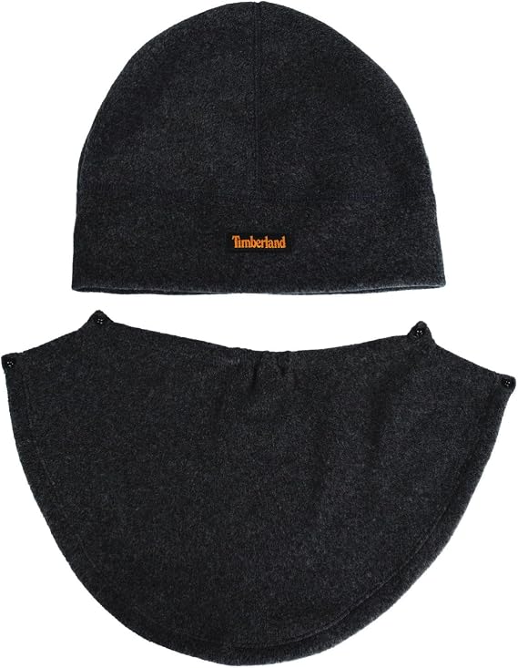 Timberland Mens 2-in-1 Fleece Balaclava - Water Resistant, Convertible Hood with Face Cover, Soft Fleece for Cold Weather
