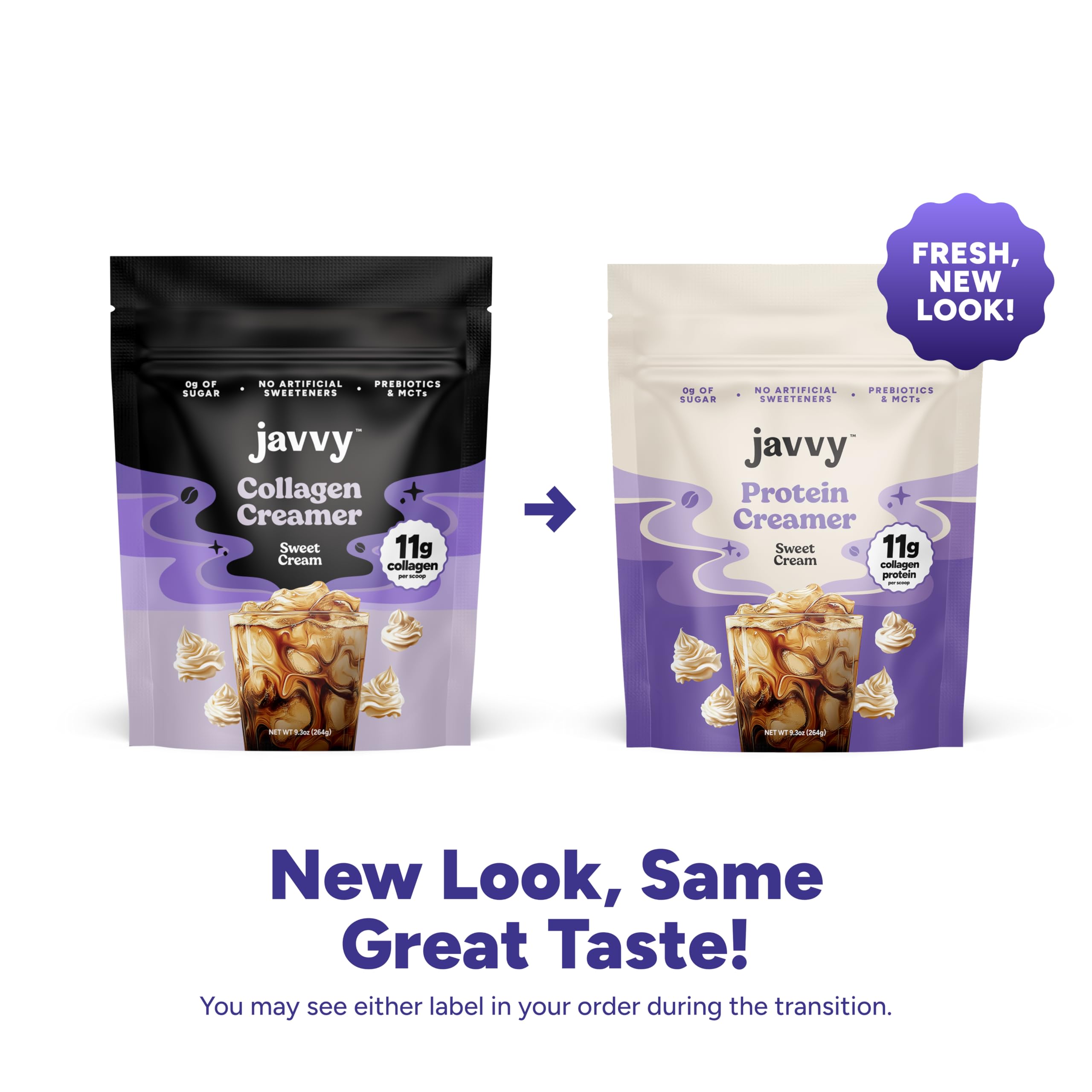 Sweet Cream Protein Coffee Creamer - Grass Fed Pasture Raised Collagen - Hair Skin Nail Support Energy-Boosting MCTs — view 4