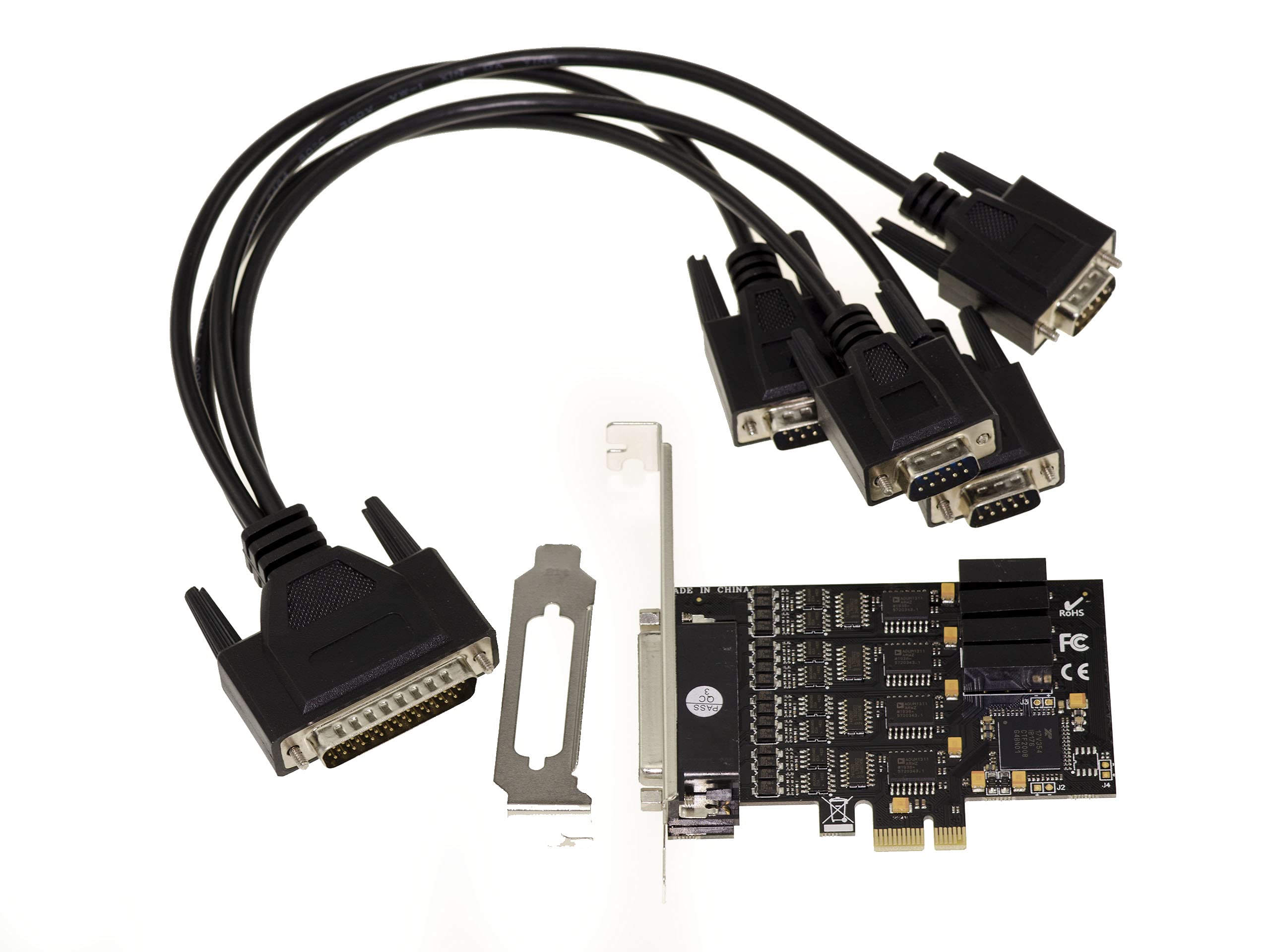 KALEA-INFORMATIQUE Carte contrôleur PCIe 4 Ports série RS422 RS485 avec chipset EXAR XR17V354 RS-422 RS-485