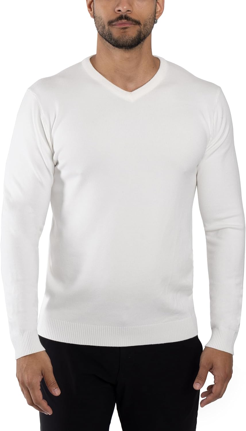 X RAY Mens V Neck Sweater, Basic Slim Fit Pullover, V-Neck Dress Sweater for Men Fall Winter (Available in Big & Tall)