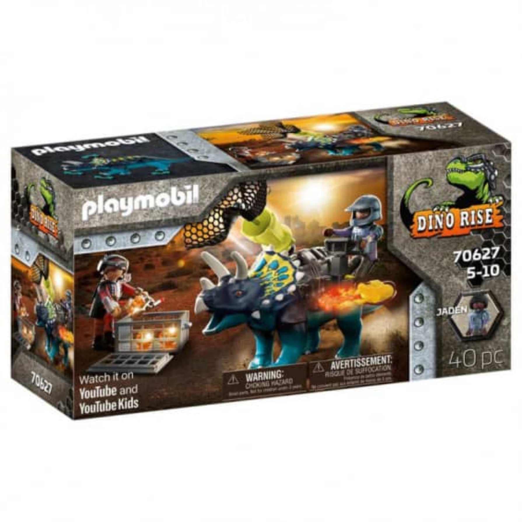 PLAYMOBIL Dino Rise 70627 Triceratops: Battle for the Legendary Stones, Ages 5+