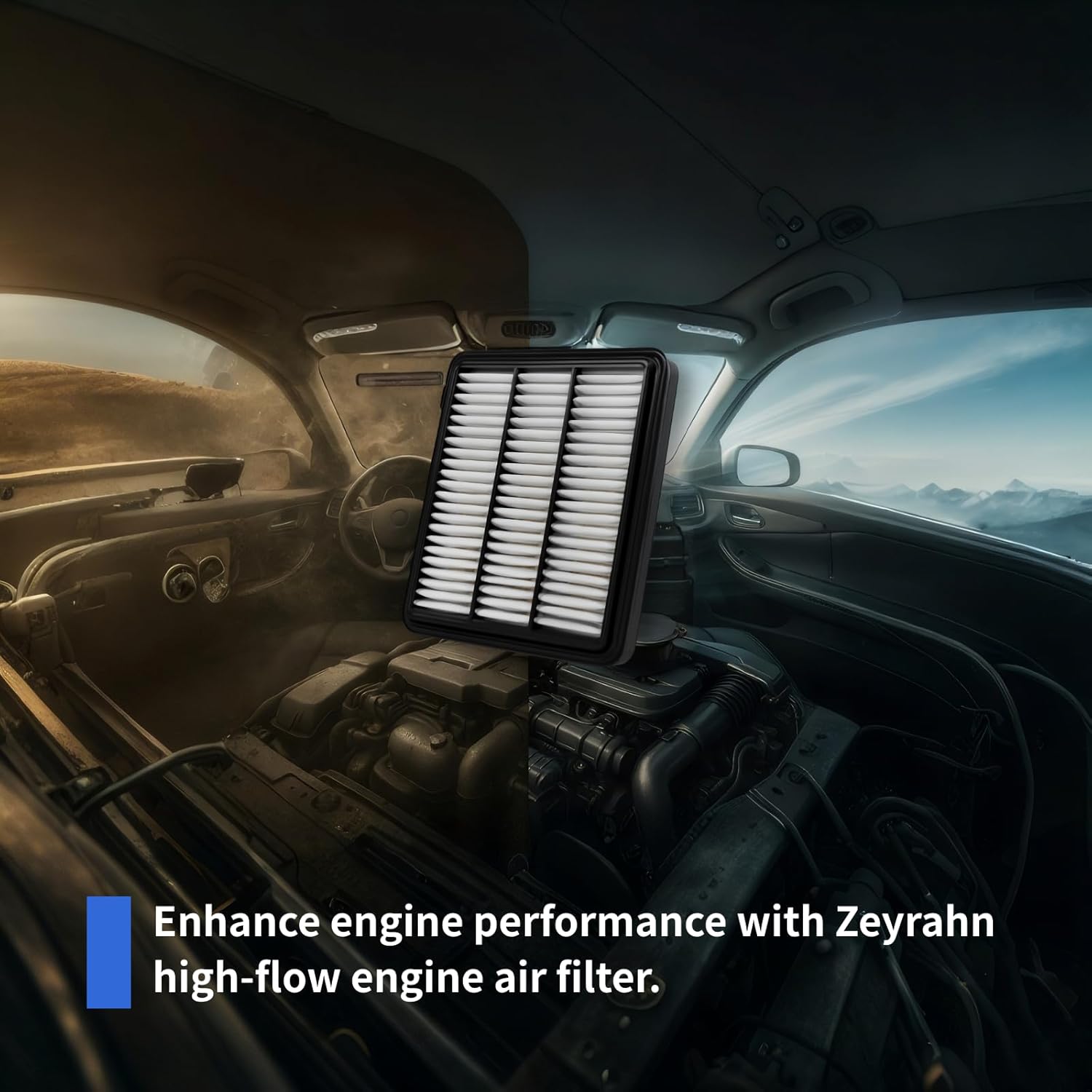 2-in-1 Cabin & Engine Air Filter Kit for Honda CR-V 2023-2025, Civic 2022-2025, Integra 2023-2025, Gas Only, Not For Hybrid, Replace ‎80292TF0G01, 1722064AA00
