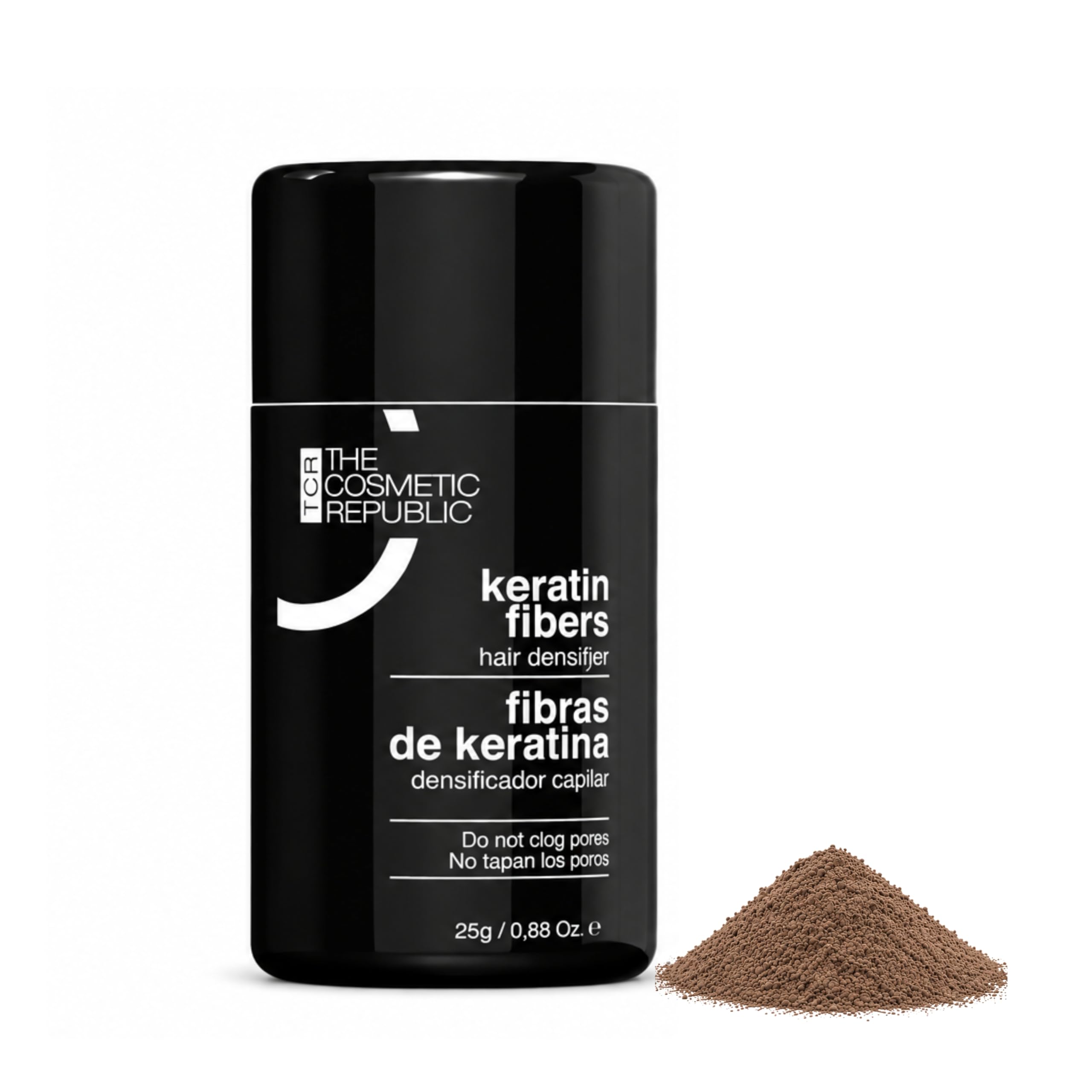 THE COSMETIC REPUBLIC - Fibras Capilares de Keratina - Retocador de Canas y Raíces de Larga Duración - Tapa Canas Mujer y Hombre - Retocador de Canas con Microfibras Capilares - 25gr, Rubio Oscuro