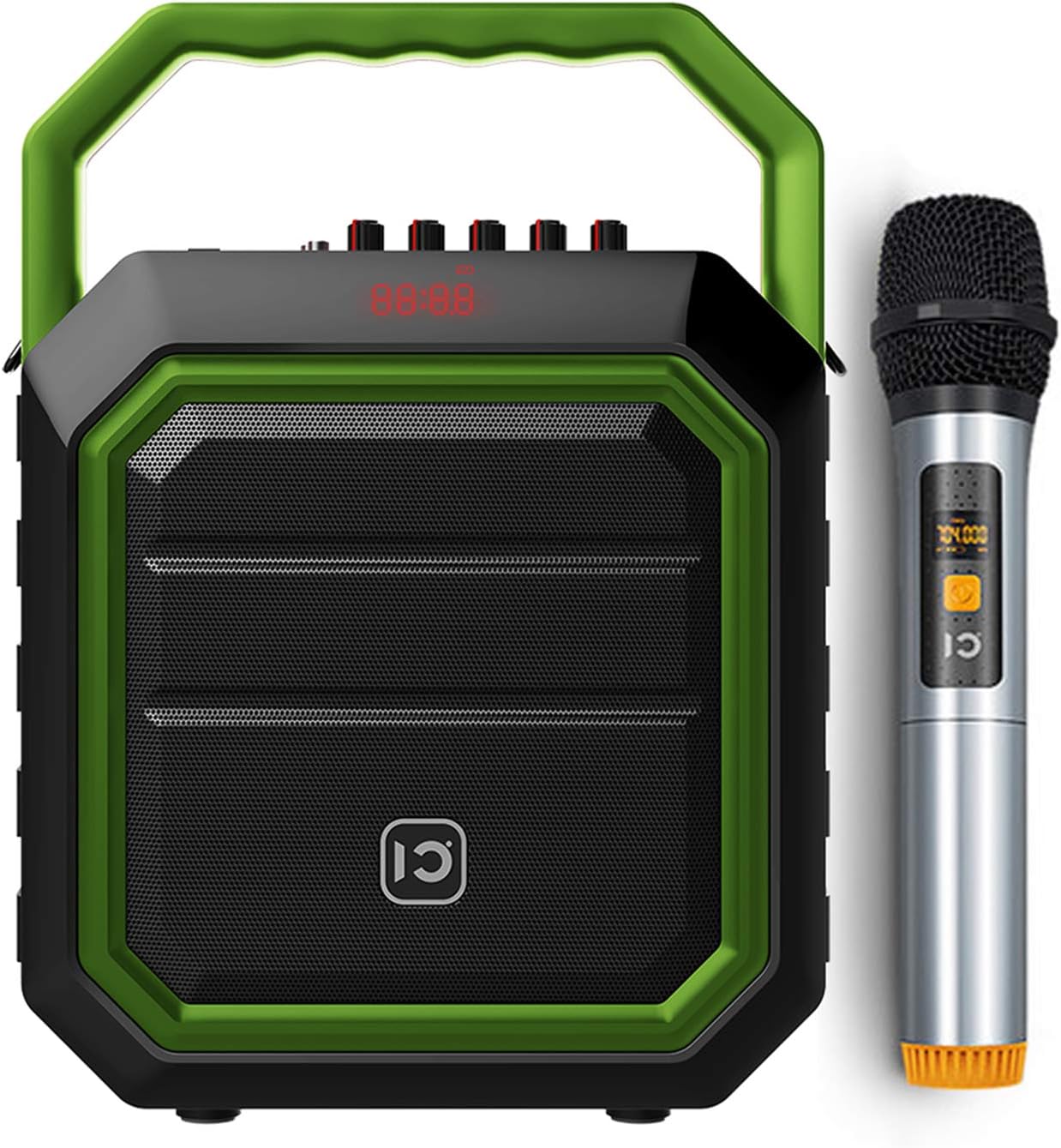 Portable Pa System Speaker with Wireless Handheld Microphone Voice Amplifier Sound Amplification Megaphone Karaoke Player Amp for Classroom, Conference, Parties, BBQ, Outdoor Activities, etc
