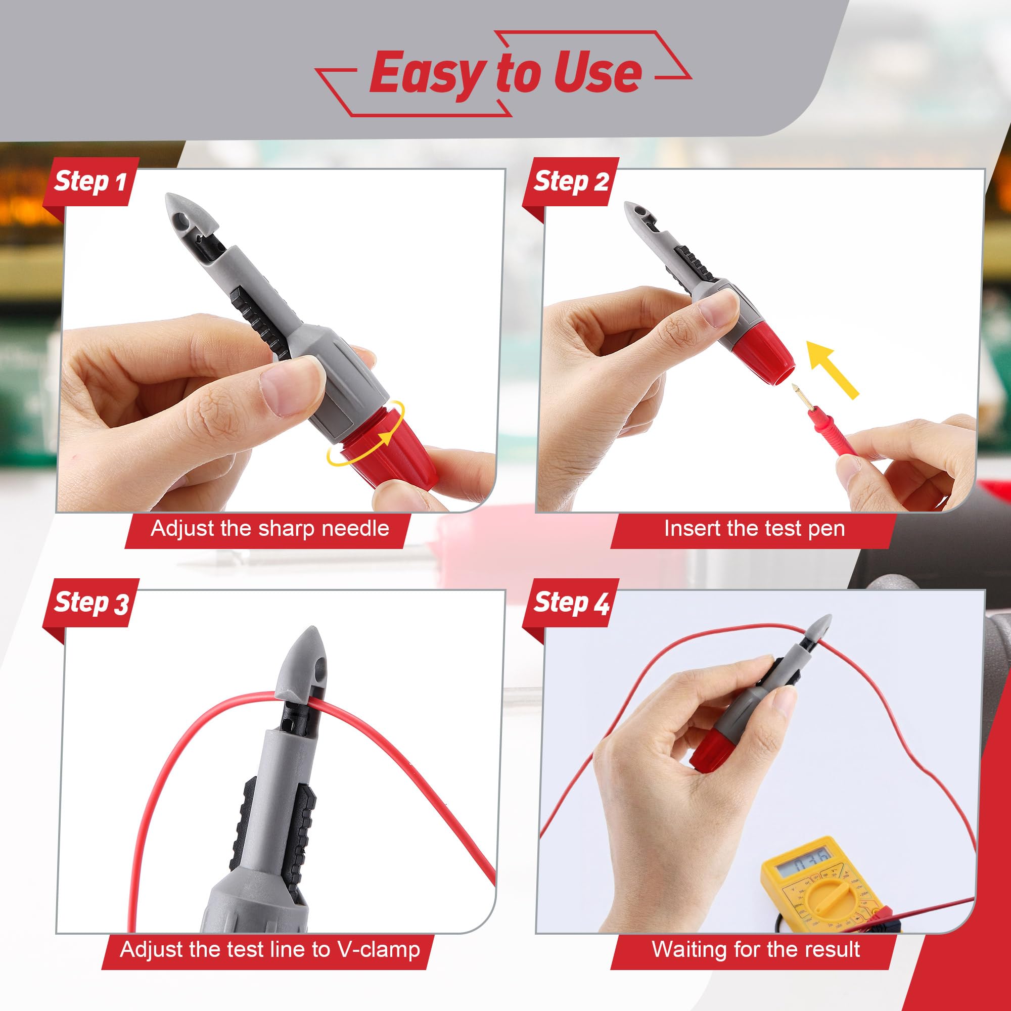 4 Pcs Wire Piercing Probe, Insulation Piercing Clip, Silver — Amazon image 4
