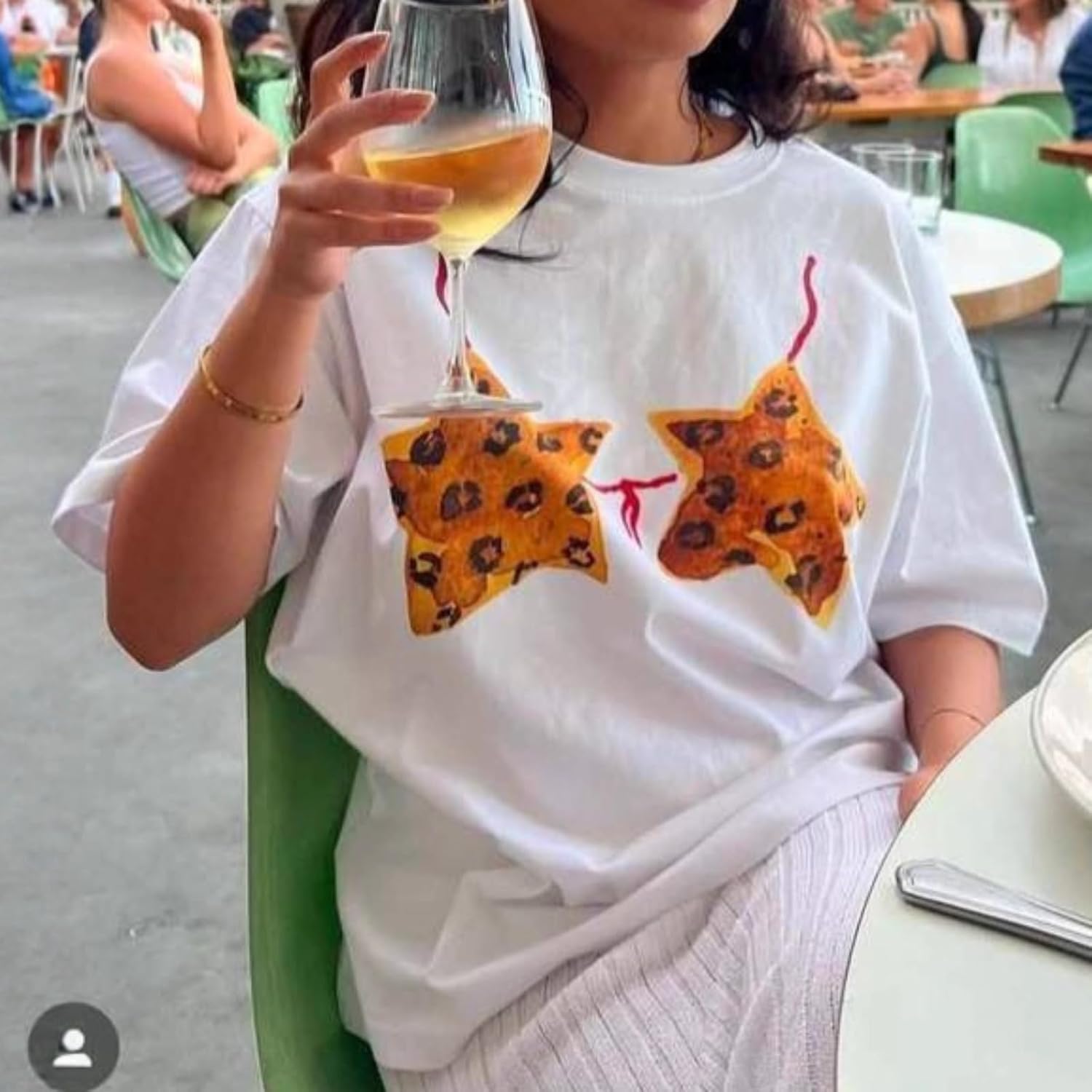 Monkay Women's Oversized Graphic Tee Bikini Print Y2K Streetwear Funny Short Sleeve Casual Loose Fit Trendy T-Shirt