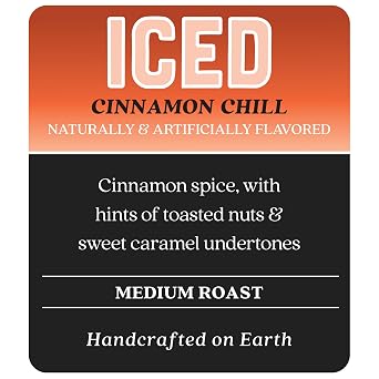 Copper Moon K-Cup Coffee Pods, Medium, Brew Over Ice Cinnamon Chill, 20 Ct