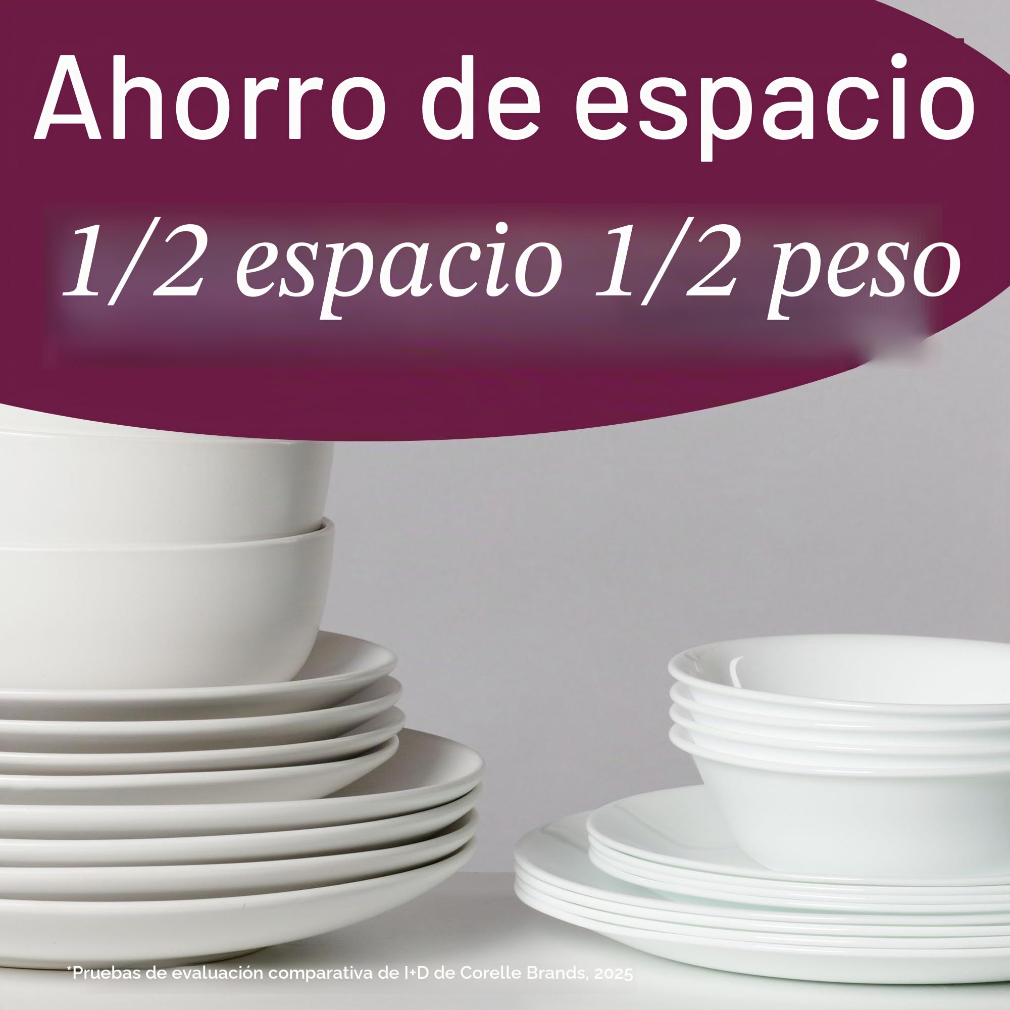Corelle Juego de vajilla de 18 piezas, bloque de ciudad, servicio en blanco y negro para 6, vajilla resistente a las astillas, incluye platos llanos de 26 cm, platos de ensalada de 17 cm y cuencos de