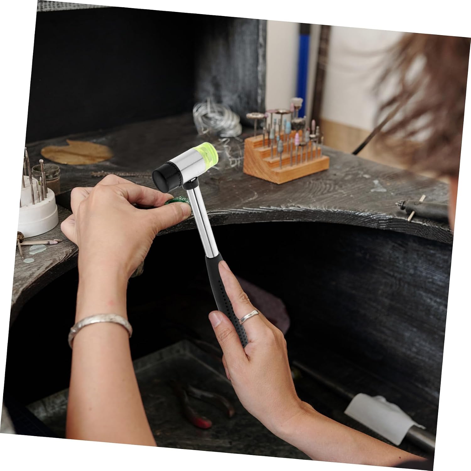 2pcs Ring Sizer Mandrel Measuring Tool for Jewelry Repair