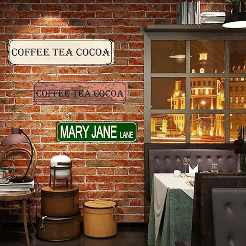 Miniatura 4 de Letrero de metal rústico para cafetería, té y cacao, decoración de pared para cafetería, placa de metal de aluminio para cafetería, letrero de arte