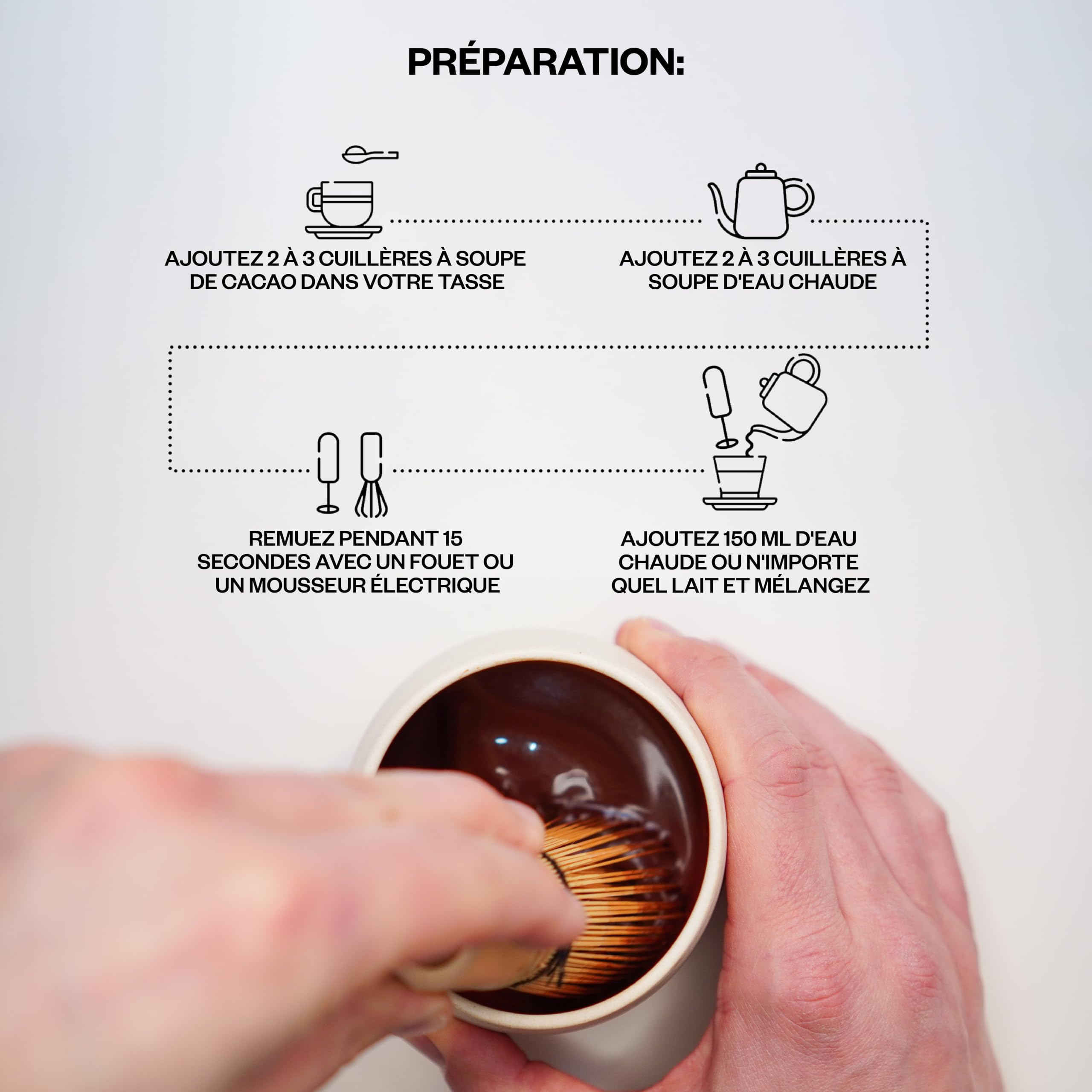 Kaicao Cacao Cérémoniel Pleine Conscience avec Reishi et Ashwagandha - Cacao Pur Broyé en Poudre, origine Équateur – Sans Sucre, Végétal, Sans Gluten, Régime Keto - 200g