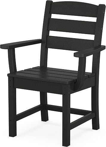 Polywood Lakeside Dining Arm Chair in Black