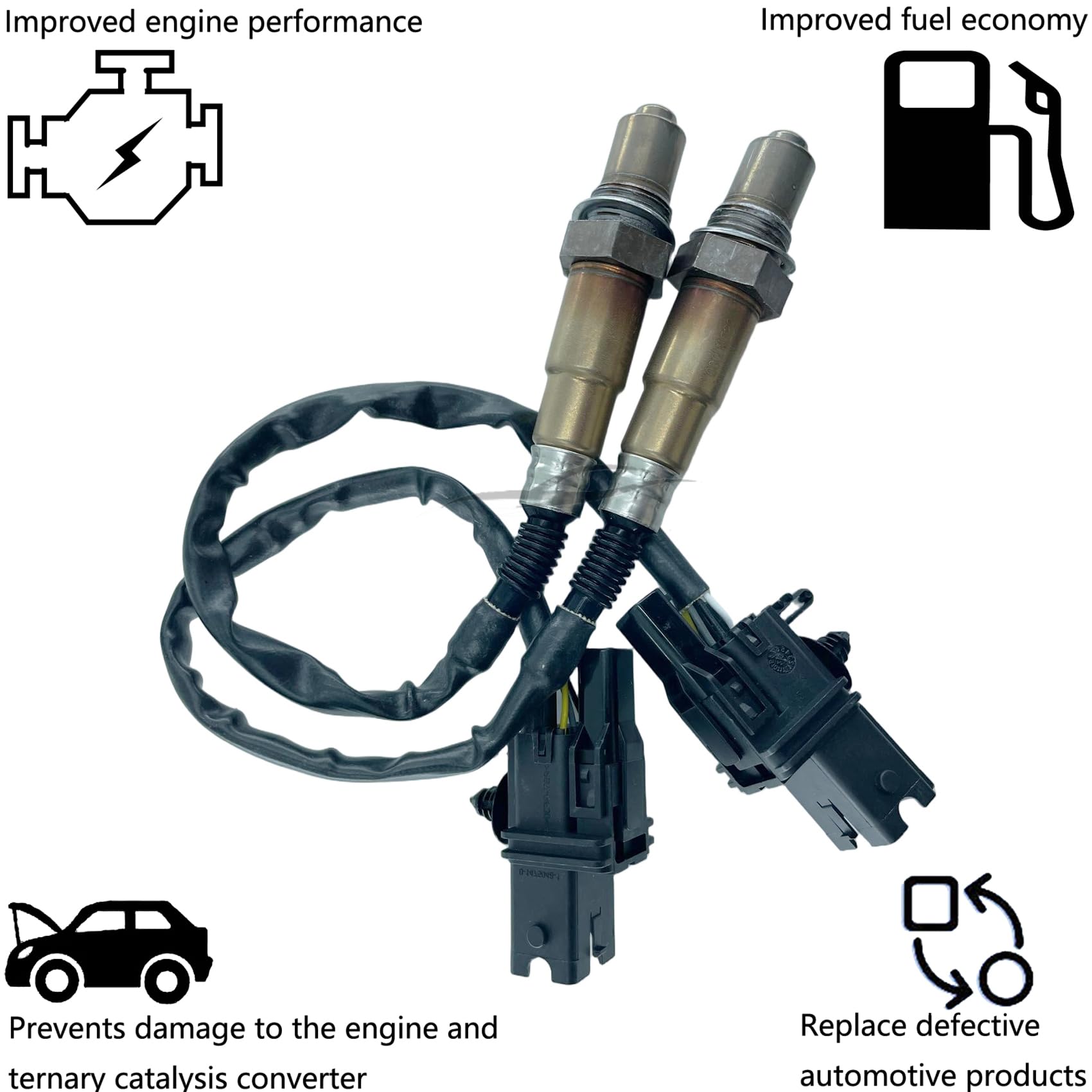 Frontier フロンティア D40 O2センサー ３本セット Amazon.com: 2 Pairs Front Rear O2 Sensors for Nissan Frontier