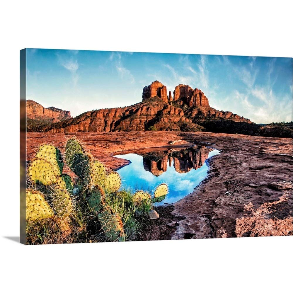 Amazon.com: CANVAS ON DEMAND Cathedral Rocks with Reflection At