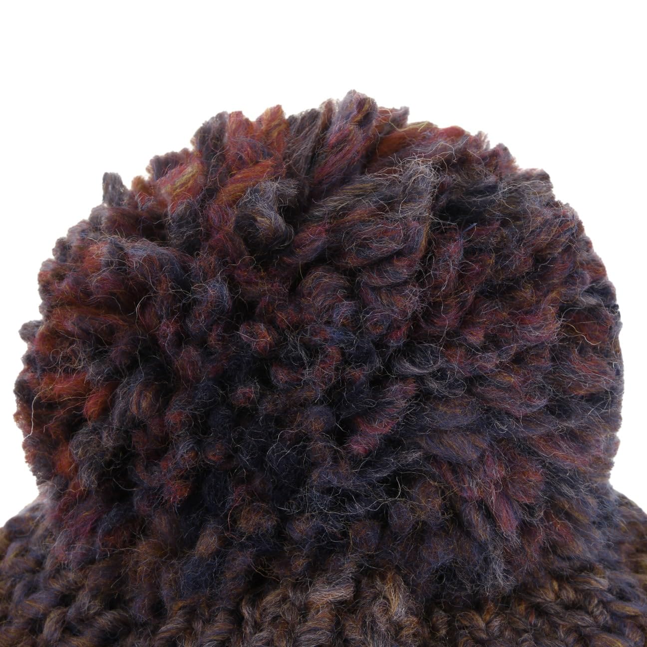 LIERYS Finja Bommelmütze Strickmütze Damen Made in Germany Pudel-wintermütze Schurwolle Beanie Herbst/Winter