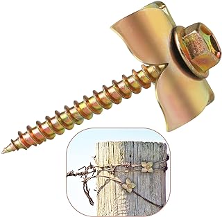 Fence Nails - Steel Wire Fencing Staple for Softwoods, Reuse Fence Staple Fasteners Nails with Wire Fixer, for Wire Mesh and Woven Fencing, Patent Pending