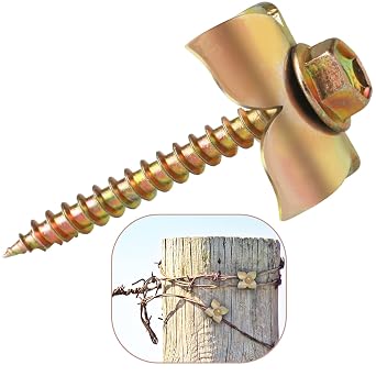 Fence Nails - Steel Wire Fencing Staple for Softwoods, Reuse Fence Staple Fasteners Nails with Wire Fixer, for Wire Mesh and Woven Fencing (1.8 in 90 PCS)