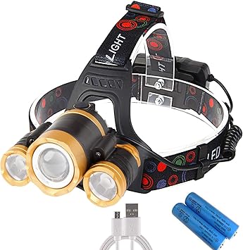 Amazon ヘッドランプ Usb 充電式 Led センサー機能付き 100ルーメン 1 調整可能 2つのバッテリー付き 軽量 防水 Sosフラッシュ機能 Zredurney ヘッドライト