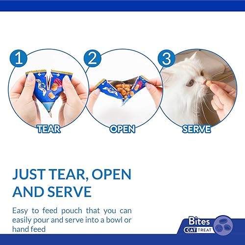 Miniatura 6 de INABA Churu Fun Bites for Cats - Golosinas suaves y masticables para gatos envueltas con pollo horneado con taurina, 0.42 onzas cada tetra, 18