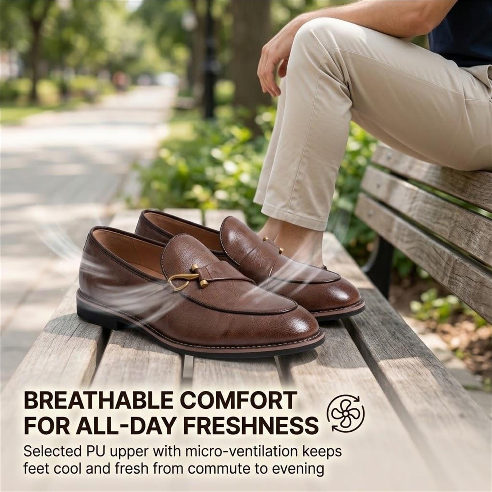 Mocassini Slip-on da Uomo, Scarpe Eleganti Leggere E Traspiranti
