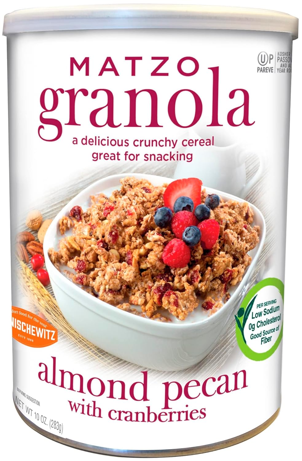 Manischewitz Almond Pecan Granola With Cranberries, 10oz