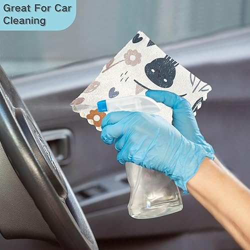 Miniatura 7 de FRODOTGV Lindo oso conejito toalla de microfibra decorativa de calidad vegetal para cocina, secado rápido, paquete de 6 toallas de cocina para mesa