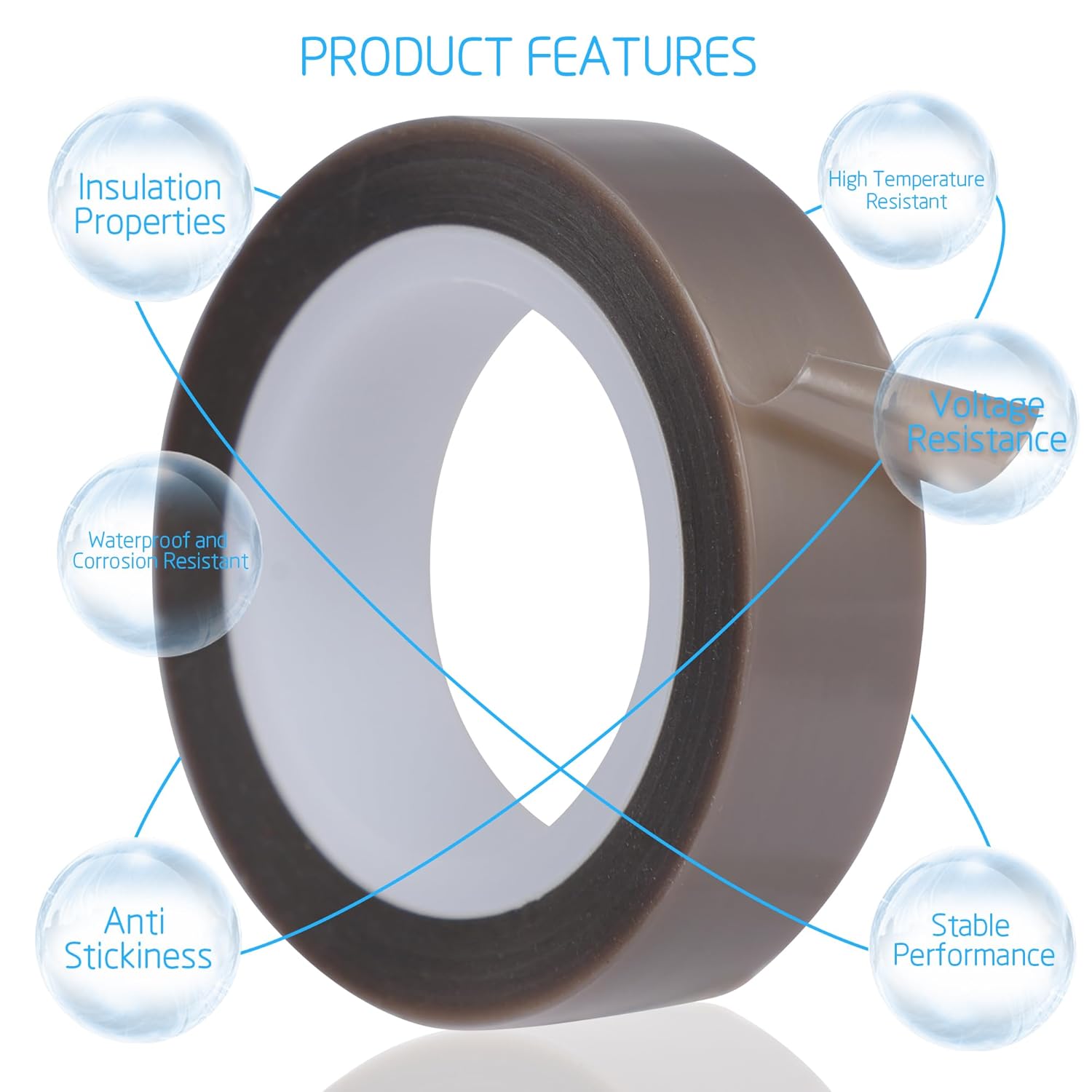Pure PTFE Film Tape, High Temperature PTFE Teflon Pure Film Tape, Purely high Teflon Film Light Brown, Various Sizes Supported (Light Gray, 50mm x10m x0.18mm)