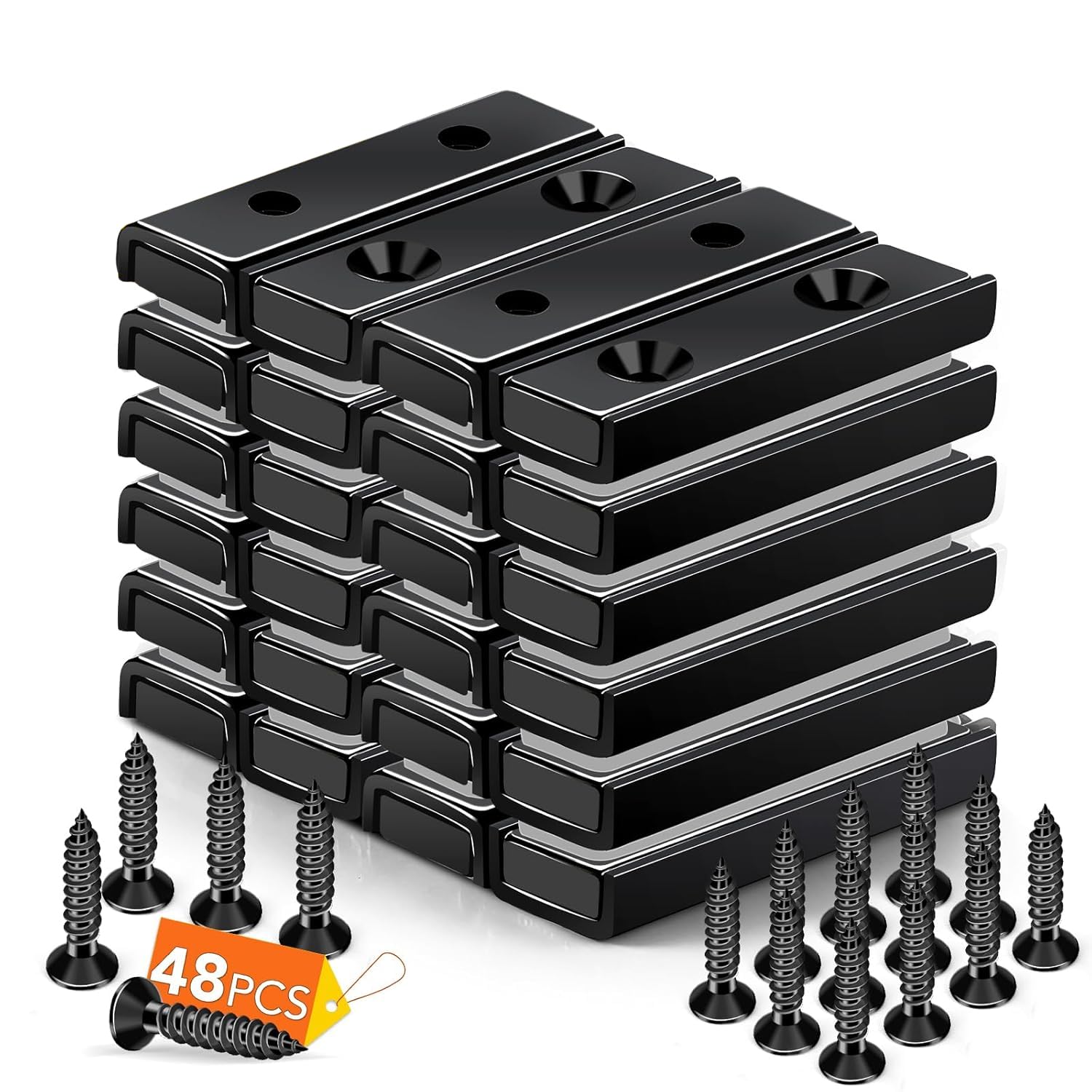 DIYMAG Magnets Strips,8 Packs 80 LBS Countersunk Hole Magnet with Screws — Amazon image 15
