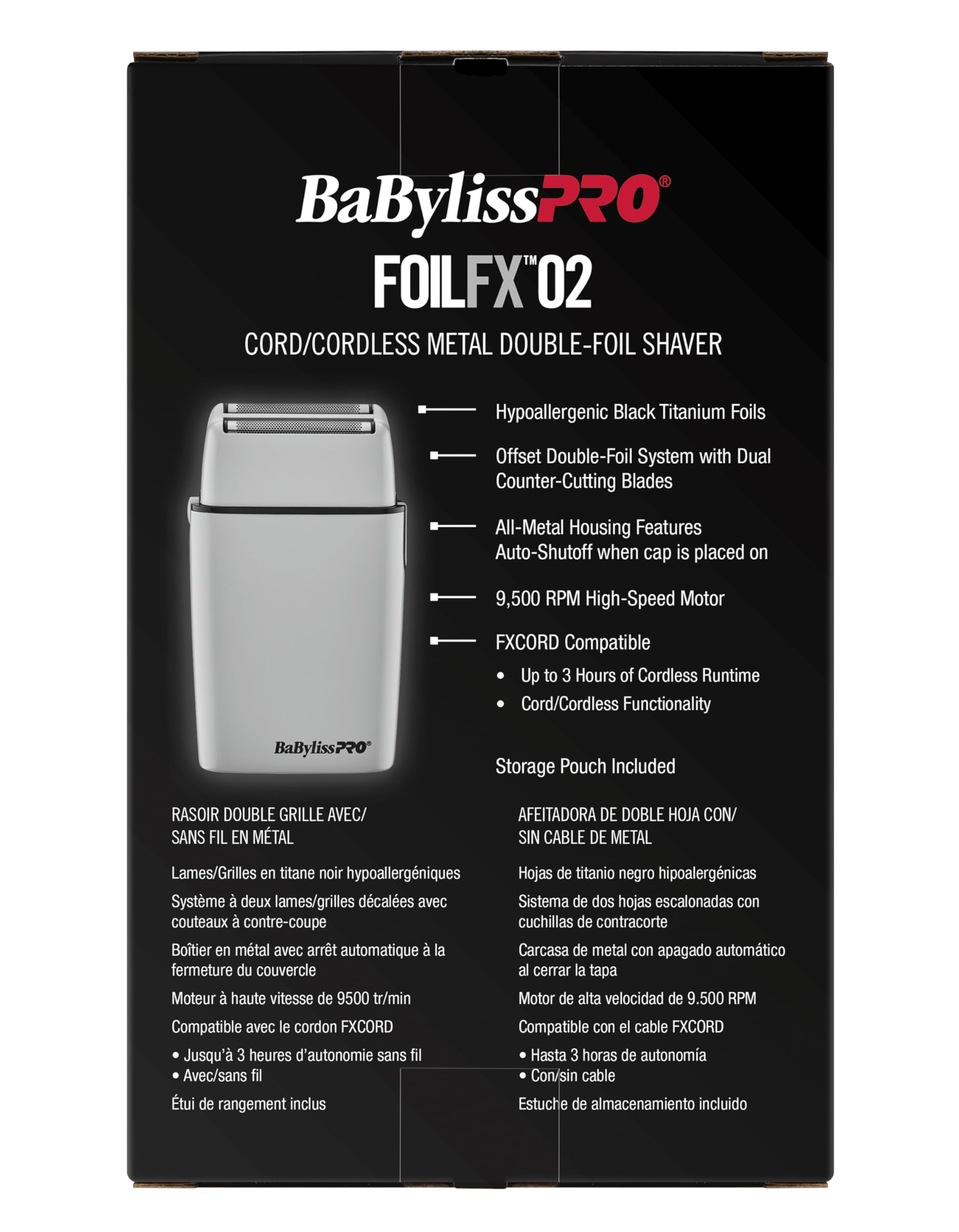 Amazon.co.jp: BaBylissPRO FoilFX コード/コードレス メタル ダブル