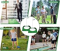 Vista 7 de Paquete de 9 tazas de golf y bandera de plástico para practicar golf, ayuda para entrenamiento en interiores y exteriores, para niños, hombres