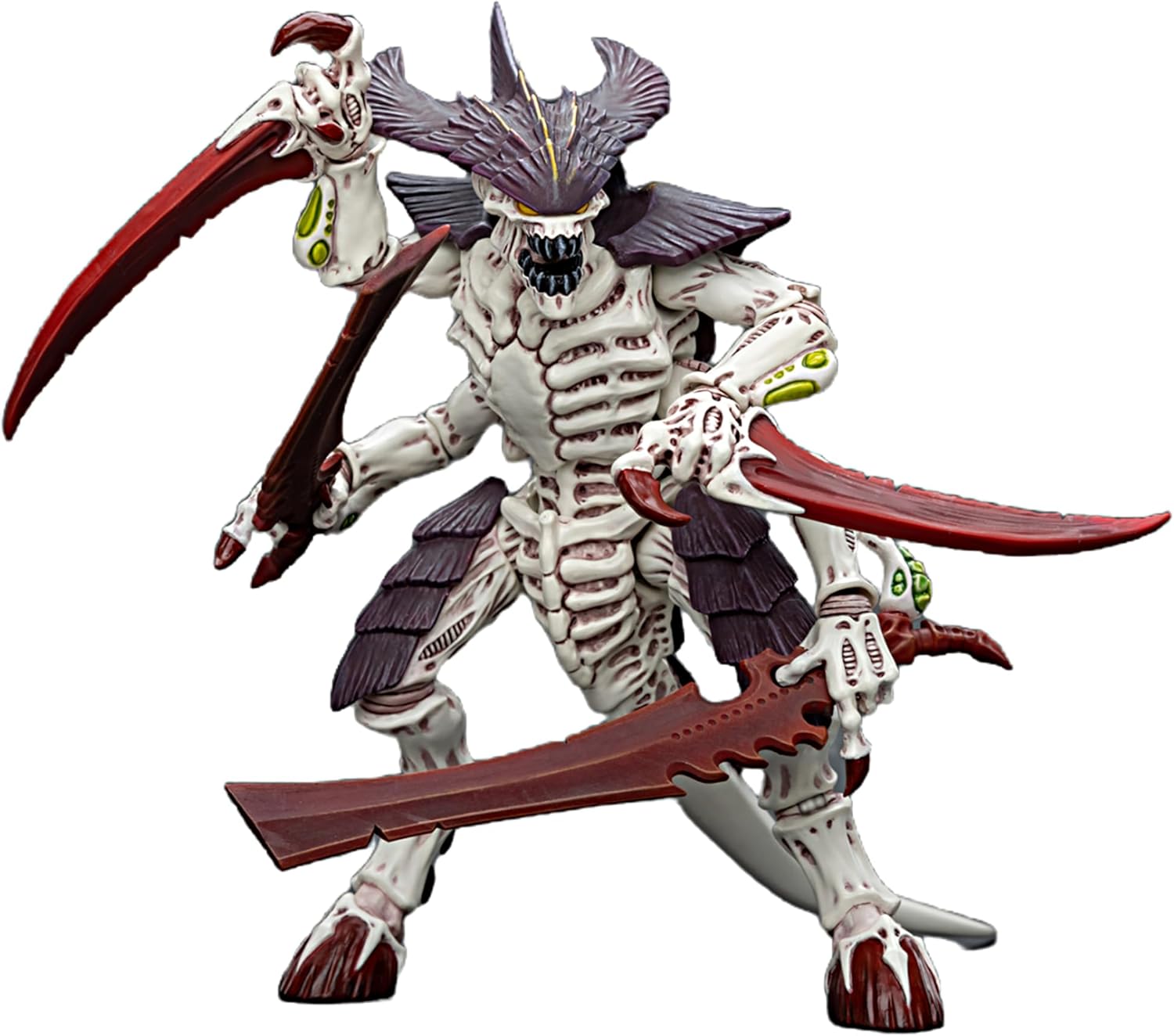 JOYTOY Warhammer 40K 1/18 Action Figures Tyranids Hive Fleet Leviathan Tyranid Warrior with Boneswords Collectible Model