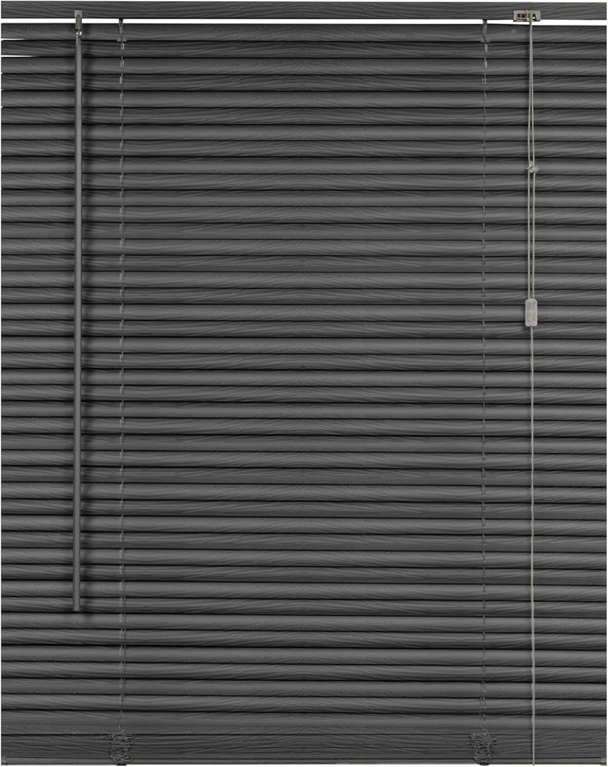 REHAN & CO Custom Made to Measure PVC Venetian Blinds 25mm Thin Slats Shutters Blind Window Treatments Child Safe Home Office Window Blinds (Grey Embossed, 45W x 213H cm)