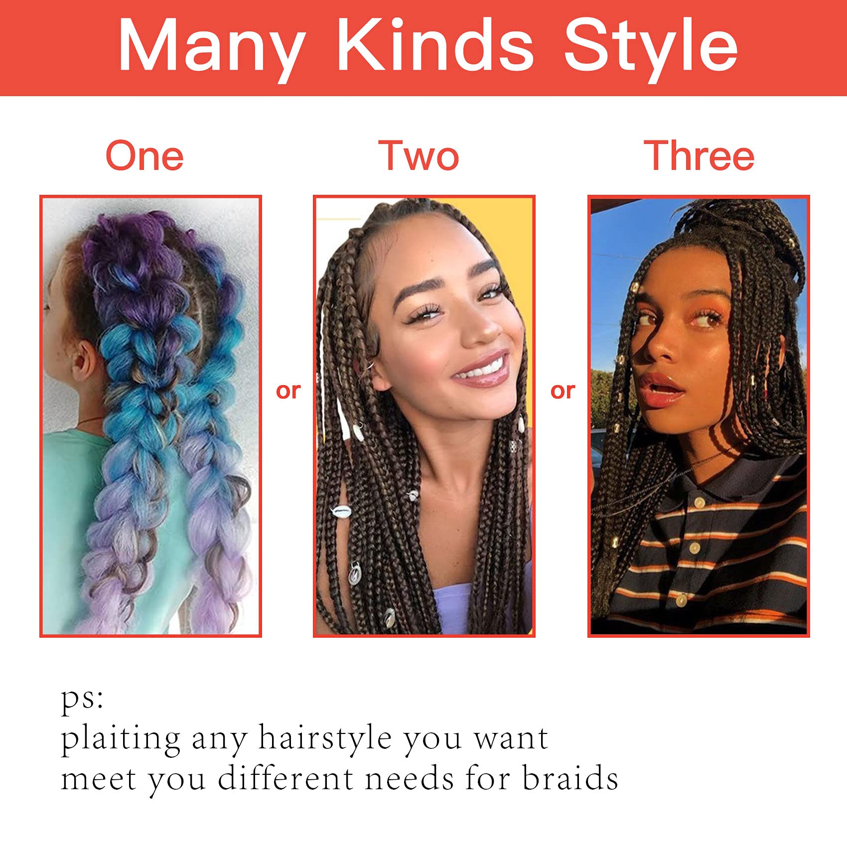 Braiding Hair Pre Stretched 24 Inch 8 Packs Ombre Braiding Hair Professional Sof Amazon.com : [8 BUNDLES DEAL] Pre-stretched Braiding Hair 8  main image 3