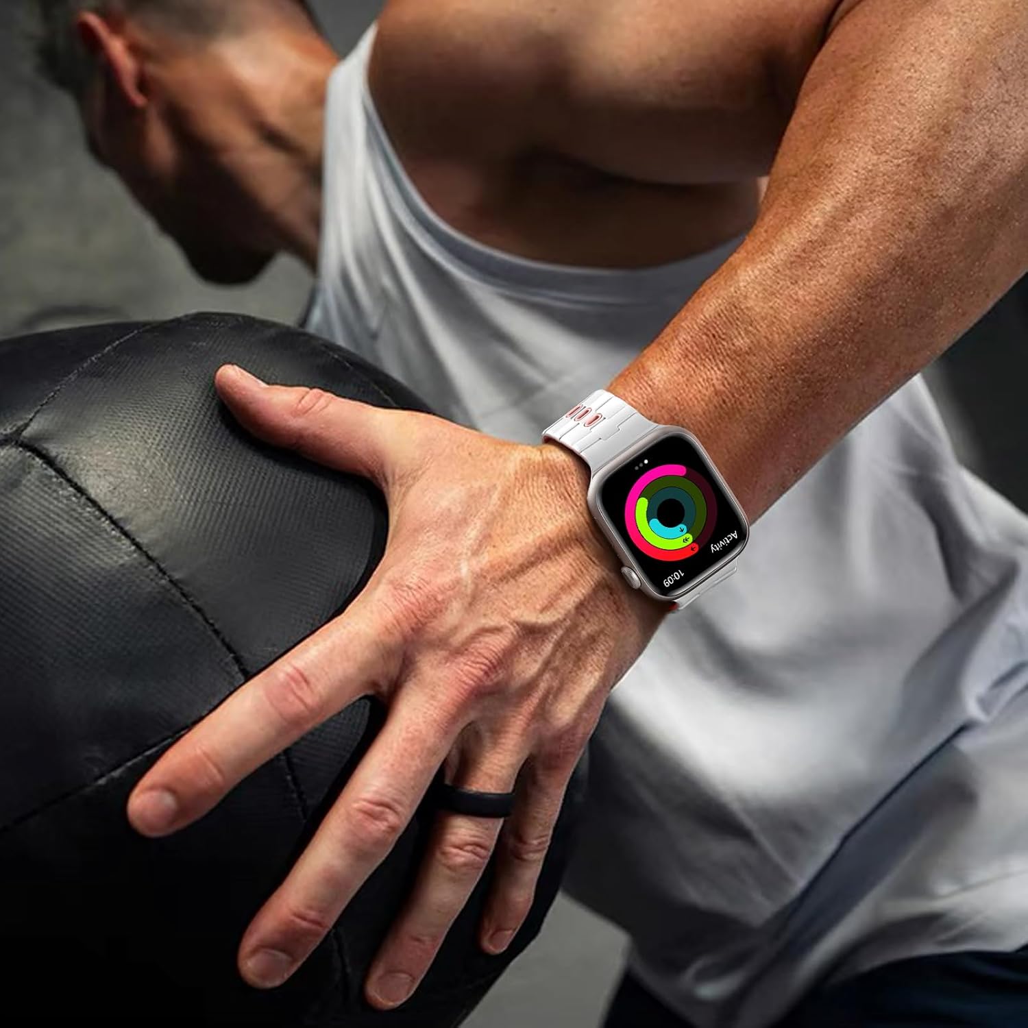 Bandletic Magnetic Silicone Watchband Compatible with Apple Watch Band 44mm 45mm 46mm 49mm 42mm 41mm 40mm 38mm Men Women, Strong Magnet Sport Strap for iWatch Series 11 10 9 8 7 6 5 4 Ultra SE 3 2 1 - Image 9