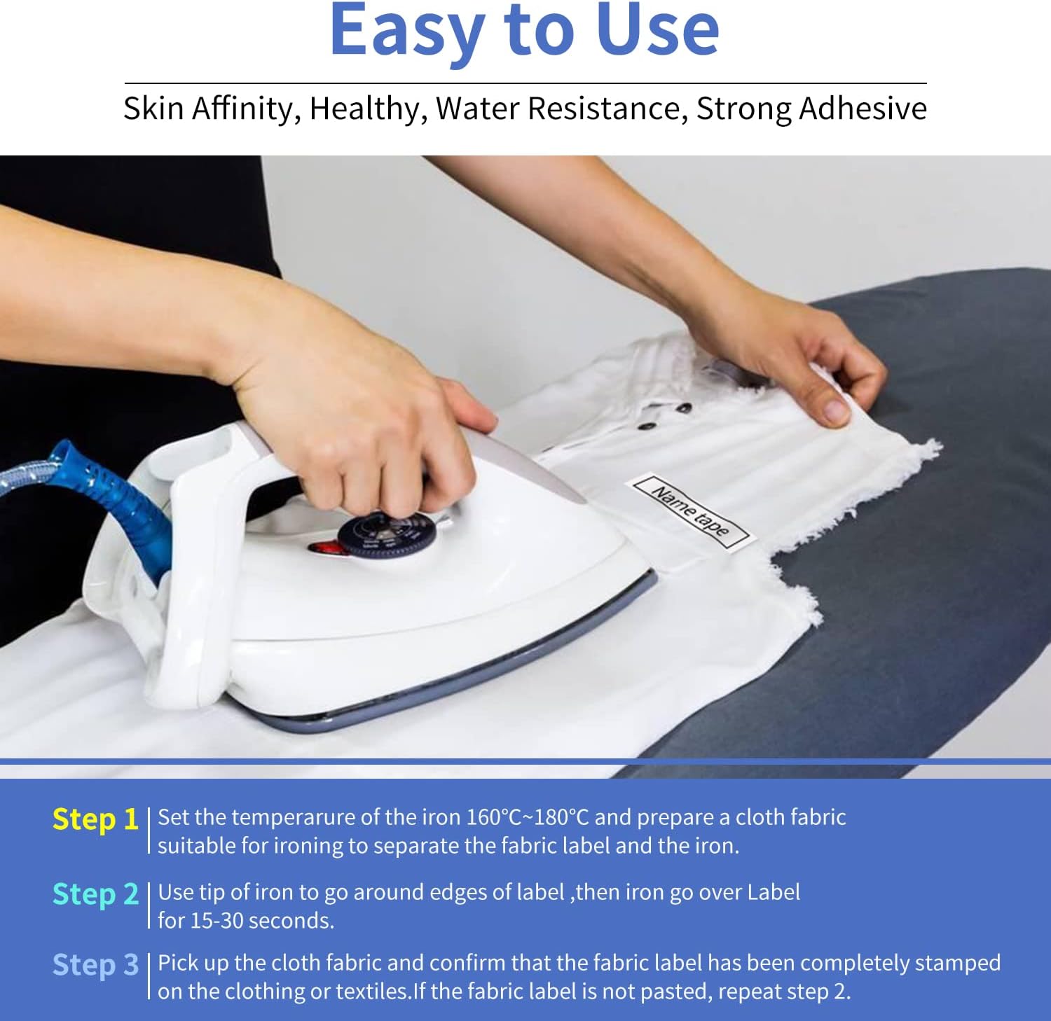 8-Pack, Including 5X TZe-FA231 Fabric Iron-On Label Tape + 3X TZe Fabric Iron-On Colored Tape 12mm 0.47 Replace for Brother Label Maker Tape Compatible with Brother P-Touch Label Maker