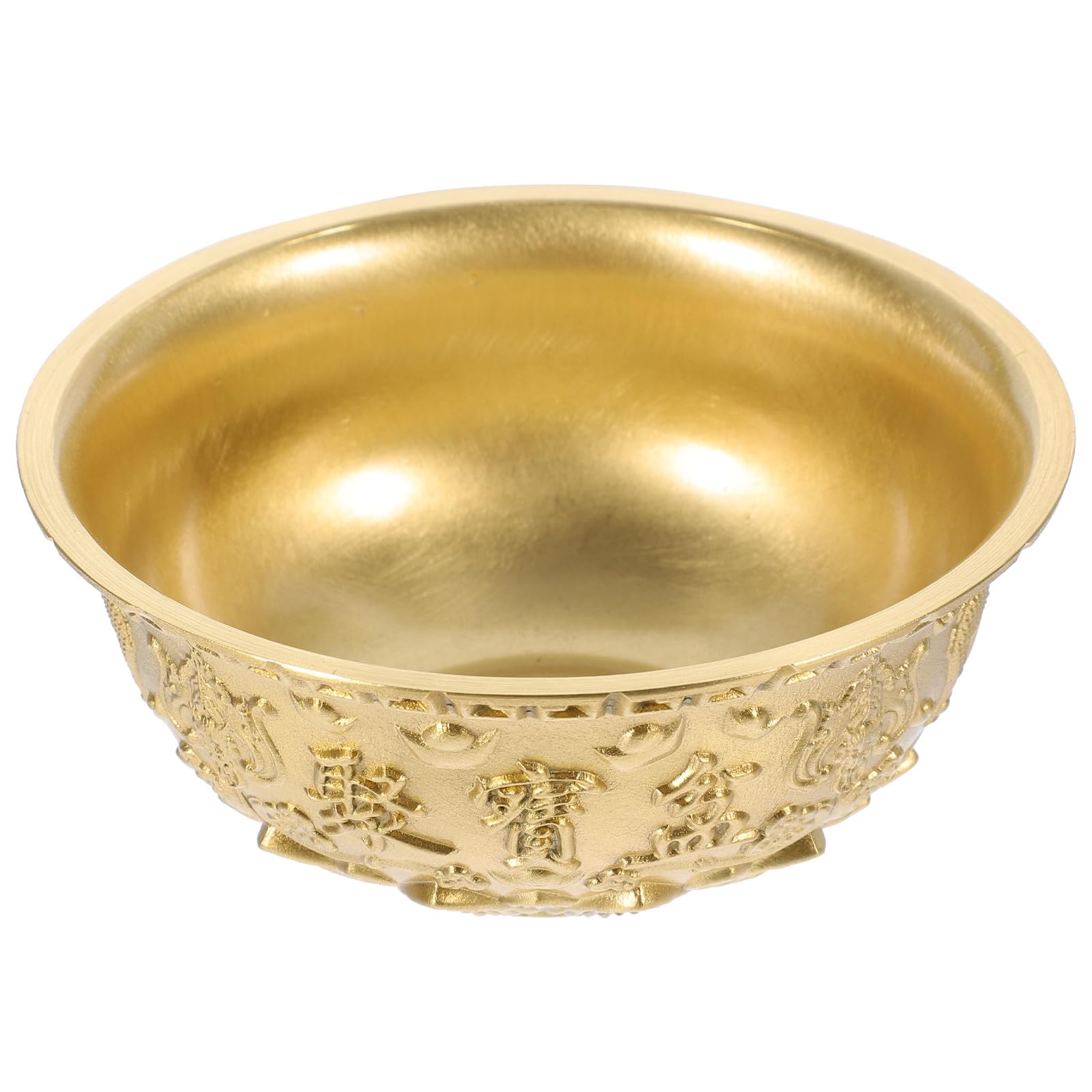 Cuenco fortuna de latón de adorno vintage para regalo de inauguración de casa nueva