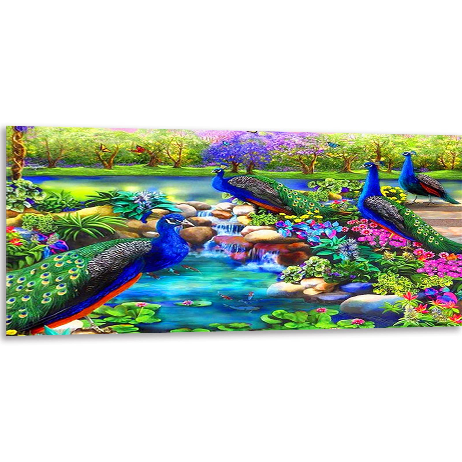 Instarry 5D DIY Diamond Painting Kit Full Drill Large Peacock Mosaic