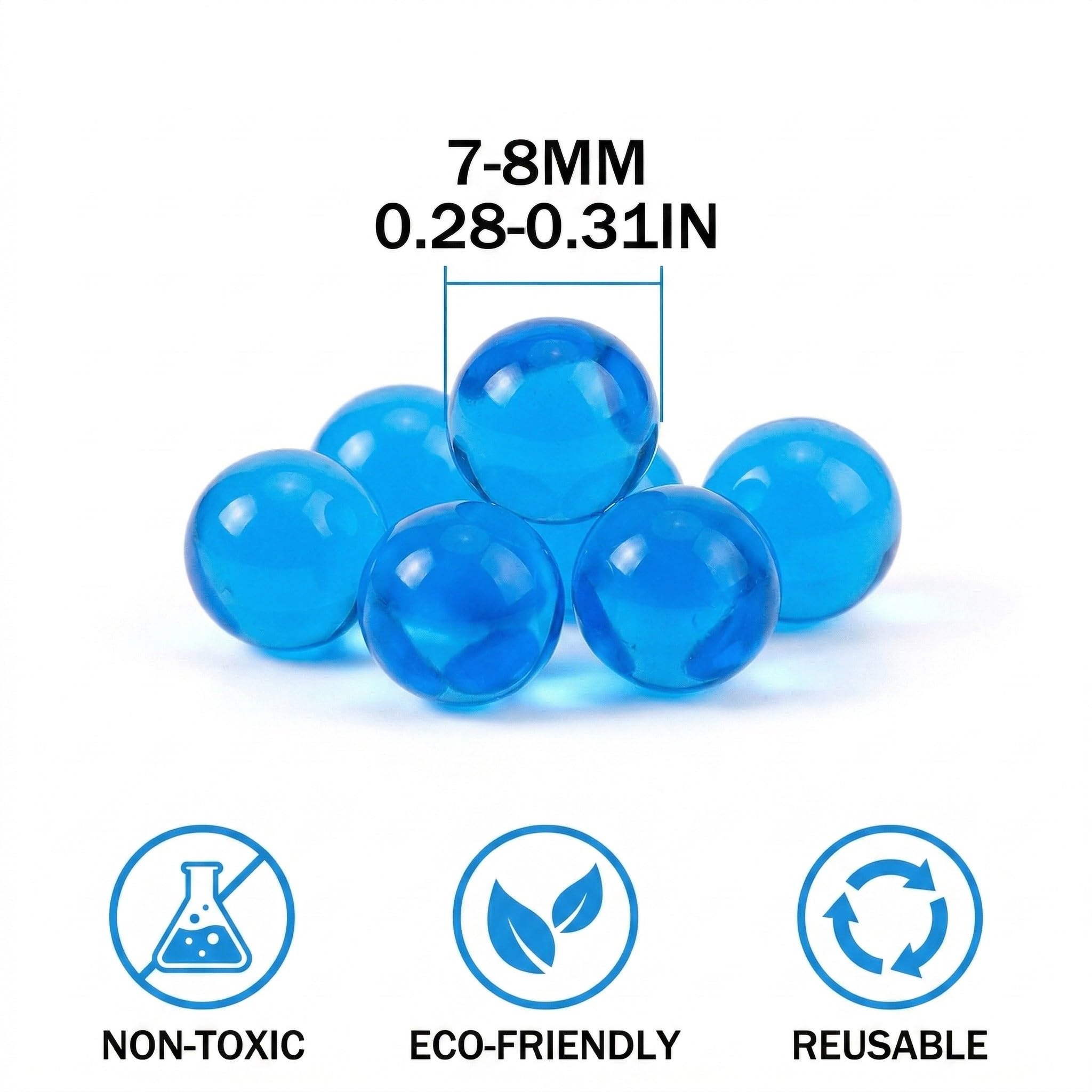 20000 Pezzi giri bombe da bagno per giri idratati Blaster,Elettrico Gel Ball Blaster 40 Packungen 7-8 mm Gel Munition per bambini da esterno, perline di gel per fiori e piante